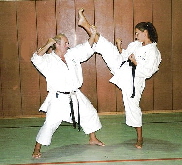 Bernhard  Keller und Dina Keller beim Training 